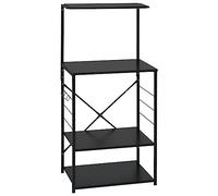 vidaXL Armoire à four à micro-ondes Noir 60x39,6x123 cm bois ingénierie