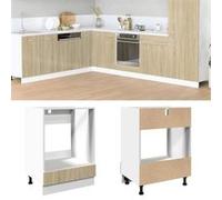 vidaXL Armoire à four Chêne sonoma 60x46x81,5 cm Aggloméré, armoire de cuisine, armoire de rangement, meuble de cuisine, 849617 Marron