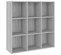 vidaXL Armoire à Livres, Étagère à Livres avec Rangement, Meuble à Livres, Bibliothèque de Salon Salle de Séjour, Sonoma Gris Bois d'Ingénierie