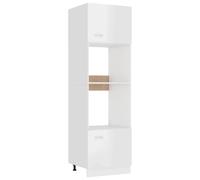 vidaXL Armoire à micro-ondes - Blanc brillant