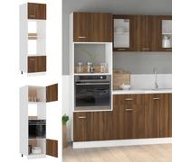 VidaXL Armoire à Micro-ondes Chêne Marron 60x57x207 cm