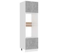 vidaXL Armoire à micro-ondes gris béton
