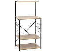 vidaXL Armoire à Micro-Ondes Noir et chêne 60x39,6x123 cm