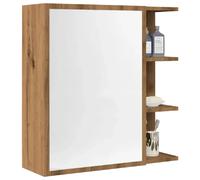 vidaXL Armoire à miroir - Chêne artisanal