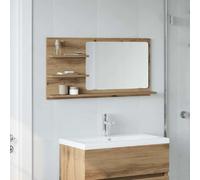 vidaXL Armoire à miroir de salle de bain - Chêne artisanal