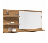 vidaXL Armoire à miroir de salle de bain Chêne artisanal 90x11x45 cm avec étagère