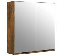 vidaXL Armoire miroir Chêne fumé