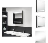 vidaXL Armoire à miroir de salle de bain LED anthracite 50x14x60 cm - lavabos de salle de bain