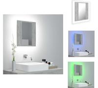 vidaXL Armoire à miroir de salle de bain LED gris béton 40x12x45 cm Acrylique - lavabos de salle de bain