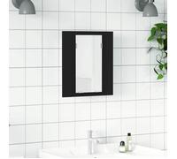 vidaXL Armoire à miroir de salle de bain LED Noir 40x12x45cm Acrylique 804949