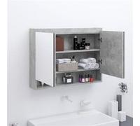 vidaXL Armoire à miroir - Gris Béton
