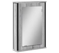 Vidaxl Armoire À Miroir De Salle De Bain Sonoma Gris Bois D'Ingénierie
