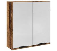 vidaXL Armoire à miroir de salle de bain vieux bois 64 x 20 x 66,5 cm