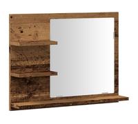 vidaXL Armoire à miroir de salle de bain Vieux bois en bois d'ingénierie Marron