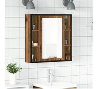 vidaXL Armoire à miroir de salle de bain vieux bois bois d'ingénierie