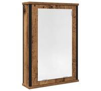 vidaXL Armoire à Miroir de Salle de Bain Vieux Bois Bois d'ingénierie, Armoire de Toilette avec Miroir, Armoire à Miroir, Armoire Murale avec Miroir
