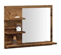 vidaXL Armoire à miroir de salle de bain vieux bois bois d'ingénierie Marron