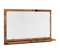vidaXL Armoire à miroir de salle de bain Vieux bois en bois d'ingénierie avec étagère