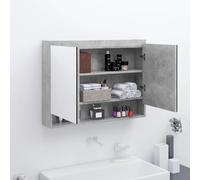 vidaXL Armoire à miroir - Gris Béton