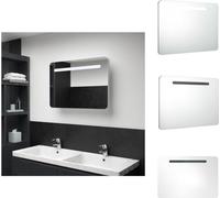 vidaXL Armoire à miroir LED 80x9,5x55 cm - lavabos de salle de bains