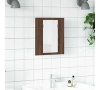 vidaXL Armoire à miroir LED - Chêne marron