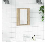 Armoire à miroir LED de bain Chêne sonoma 40x12x45 cm Acrylique