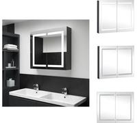 vidaXL Armoire à miroir LED pour salle de bain 80x12,2x68 cm - lavabos de salle de bain