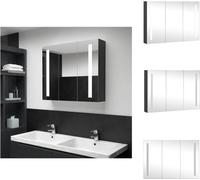 vidaXL Armoire à miroir LED pour salle de bain 89x14x62 cm - lavabos de salle de bain
