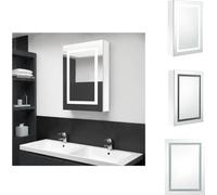 vidaXL Armoire à miroir LED pour salle de bain Blanc brillant 50x13x70 cm - Vasques de salle de bain