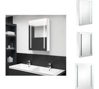 vidaXL Armoire à miroir LED pour salle de bain Blanc brillant 50x13x70 cm - Vasques de salle de bain