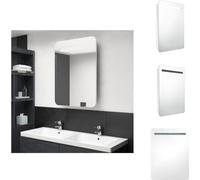 vidaXL Armoire à miroir LED pour salle de bain Blanc brillant 60x11x80 cm - lavabos de salle de bain