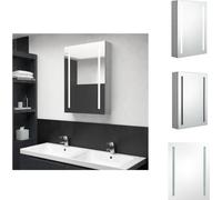 vidaXL Armoire à miroir LED pour salle de bain gris béton 50x13x70 cm - lavabos de salle de bain