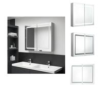 vidaXL Armoire à miroir LED pour salle de bain gris béton 80x12x68 cm - lavabos de salle de bain