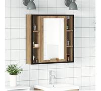 vidaXL Armoire à miroir salle de bain chêne artisanal bois ingénierie