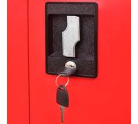 vidaXL Armoire à outils avec coffre à outils Acier 90x40x180cm Rouge Noir