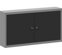 vidaXL Armoire à outils avec étagère Noir et gris 100 x 20 x 55 cm