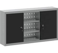 vidaXL Armoire à outils avec étagère Noir et gris 100 x 20 x 55 cm