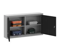 vidaXL Armoire à outils avec étagère Noir et gris 100 x 20 x 55 cm