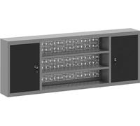 vidaXL Armoire à outils avec étagère noir et gris 150 x 20 x 55 cm