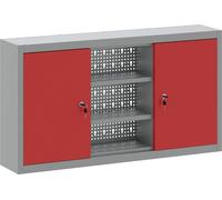 vidaXL Armoire à outils avec étagère rouge et grise 100 x 20 x 55 cm