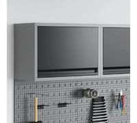 vidaXL Armoire à outils avec stockage Noir et gris 50 x 25 x 35 cm