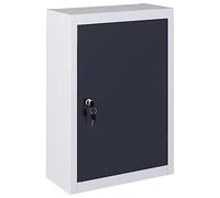 vidaXL Armoire à Outils Murale Organisateur d'Outils Armoire de Rangement Rangement d'Outils Atelier Style Industriel Métal Gris et Noir