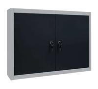 vidaXL Armoire à outils murale style industriel métal gris et noir