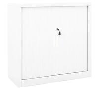 vidaXL Armoire à portes coulissantes - Acier blanc