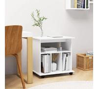 vidaXL Armoire à roulettes Blanc
