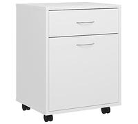 vidaXL Armoire à roulettes Blanc 45x38x54 cm Bois d’ingénierie