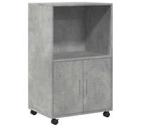 vidaXL Armoire à roulettes Gris béton 55x40x91 cm Bois d'ingénierie, classeur, Armoire de classement pour Maison, classeur pour Bureau à Domicile