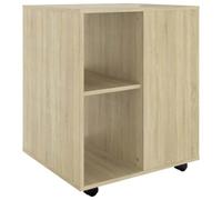 vidaXL Armoire à roulettes, Meuble de Rangement, Organisateur de Bureau Salle de Séjour Salon Maison Intérieur, Chêne Sonoma Bois d'Ingénierie