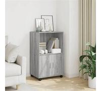 vidaXL Armoire à roulettes Sonoma Gris 55x40x91 cm Bois d'ingénierie