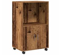 vidaXL Armoire à roulettes Vieux Bois 55x40x91 cm Bois d'ingénierie, classeur, Armoire de classement pour Maison, classeur pour Bureau à Domicile